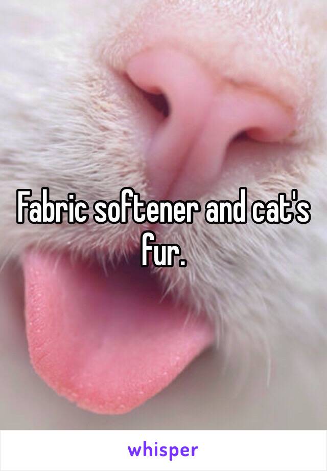 Fabric softener and cat's fur. 