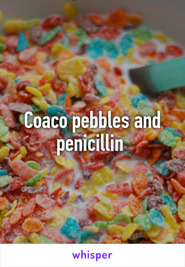 Coaco pebbles and penicillin 