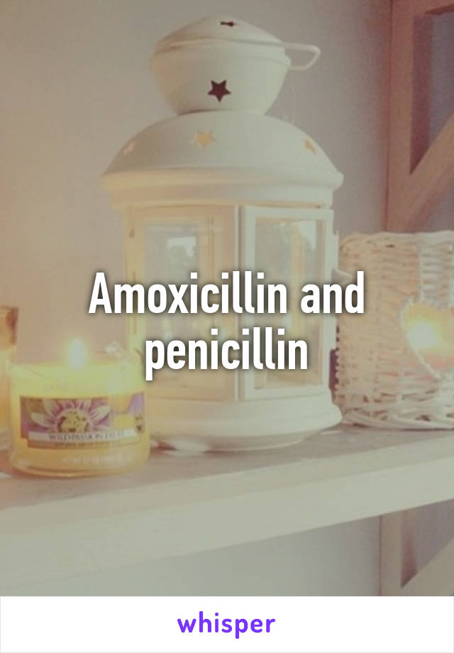 Amoxicillin and penicillin