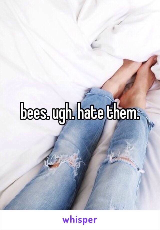 bees. ugh. hate them.