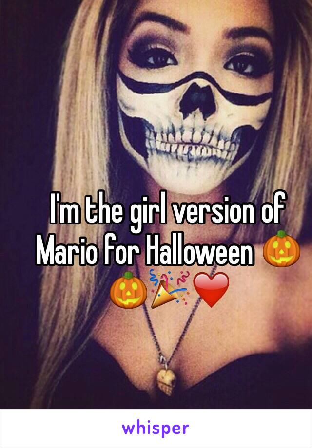 I'm the girl version of Mario for Halloween 🎃🎃🎉❤️