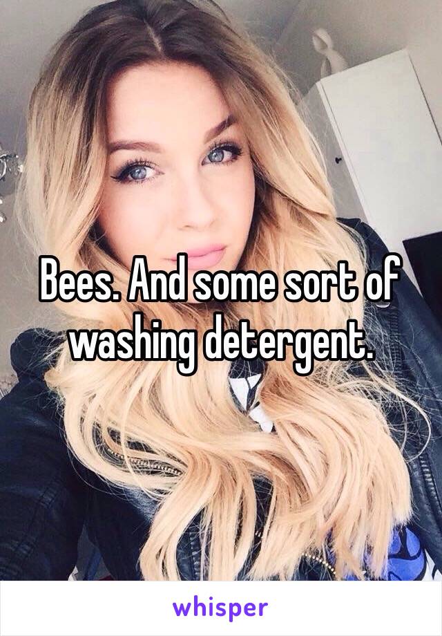 Bees. And some sort of washing detergent.