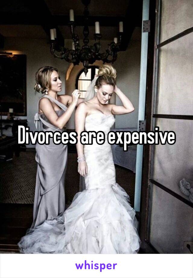 Divorces are expensive
