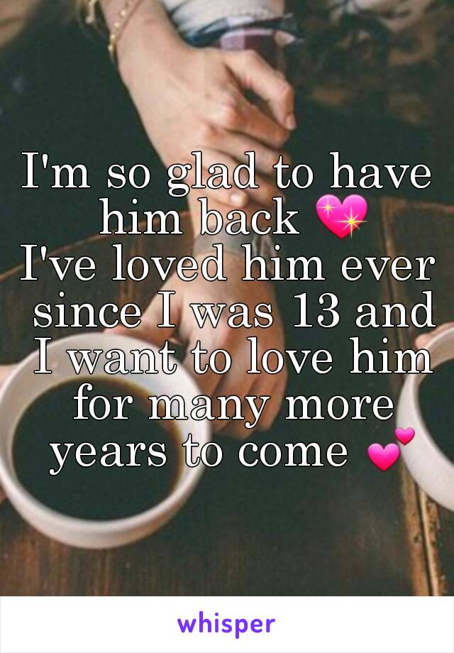 I'm so glad to have him back 💖
I've loved him ever since I was 13 and I want to love him for many more years to come 💕