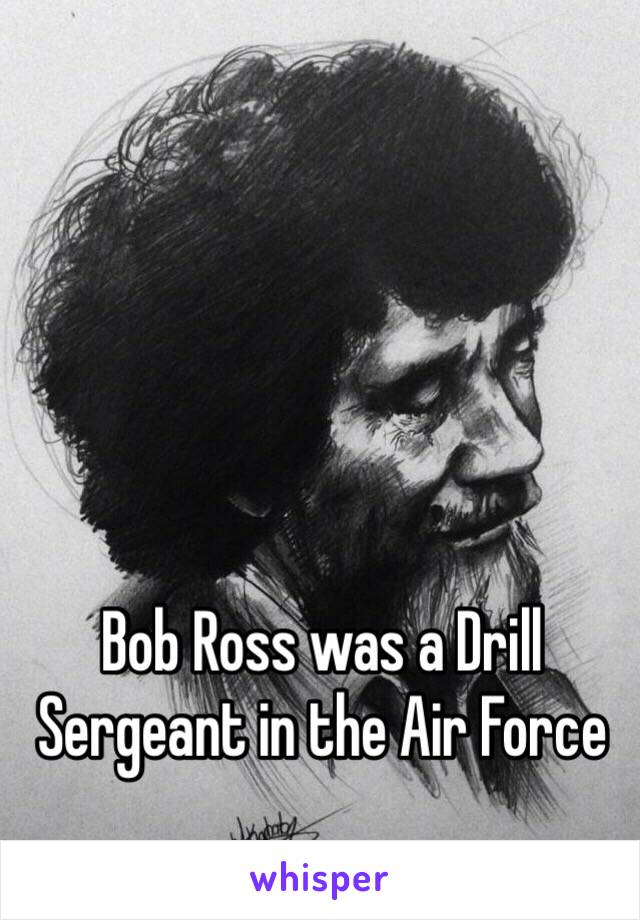 Bob Ross was a Drill Sergeant in the Air Force