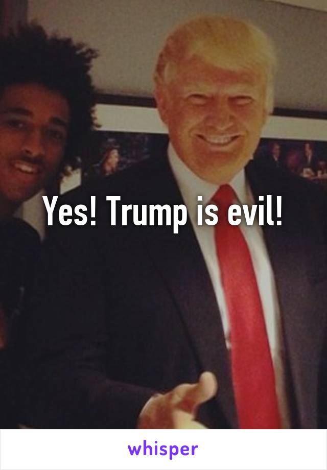 Yes! Trump is evil!
