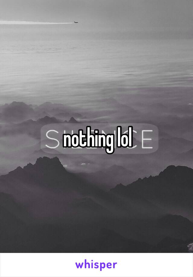 nothing lol