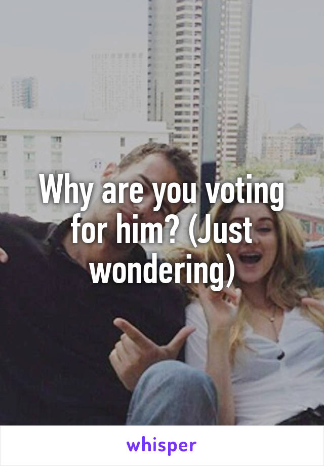 Why are you voting for him? (Just wondering)