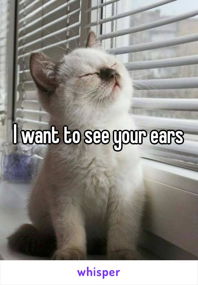 I want to see your ears