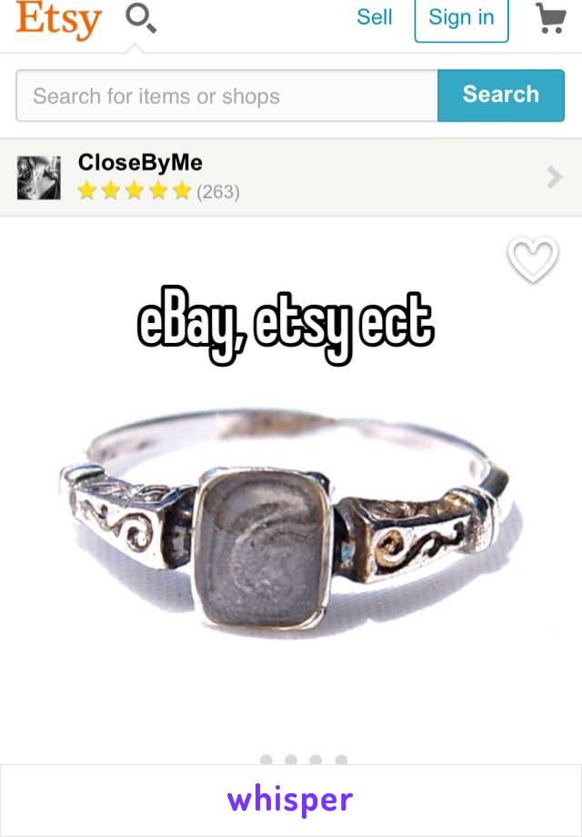 eBay, etsy ect