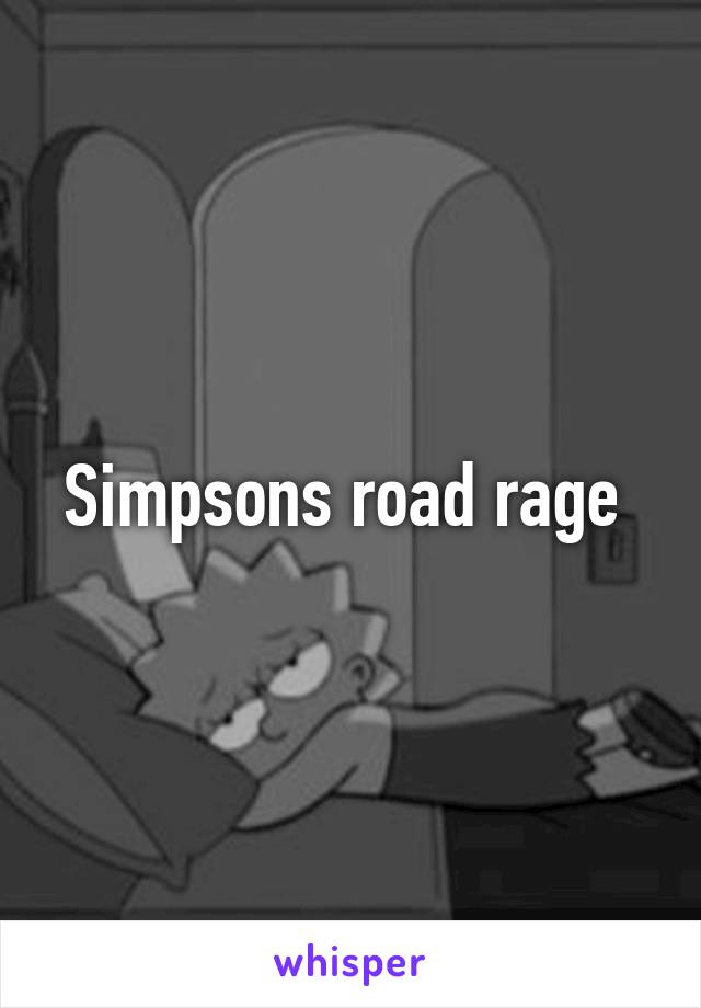 Simpsons road rage 