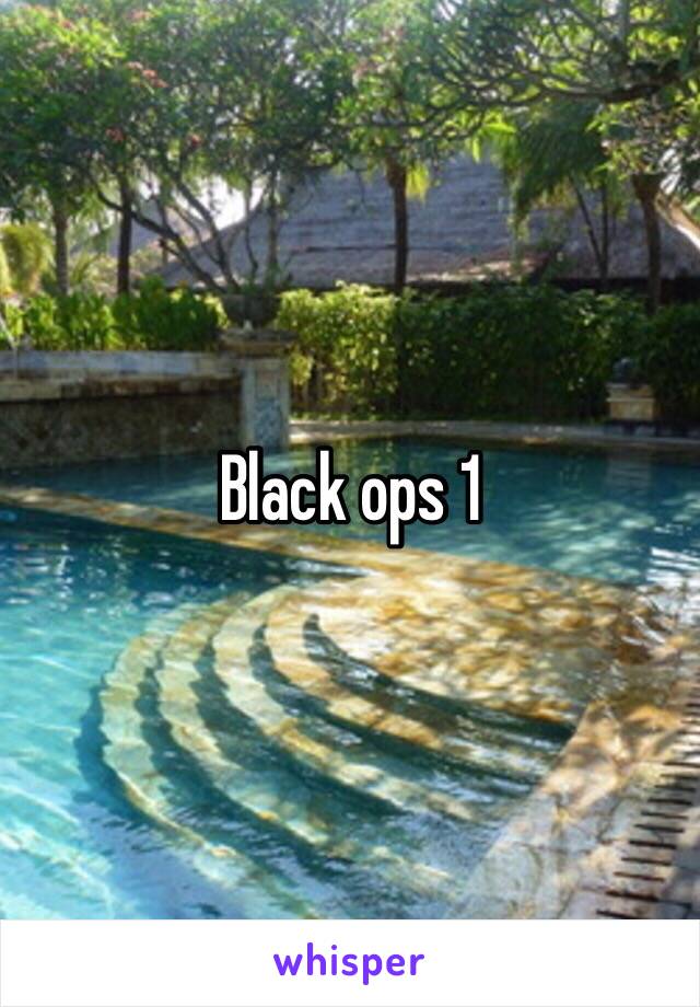 Black ops 1