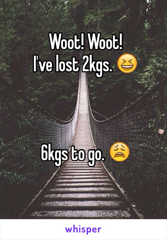 Woot! Woot! 
I've lost 2kgs. 😆



6kgs to go. 😩