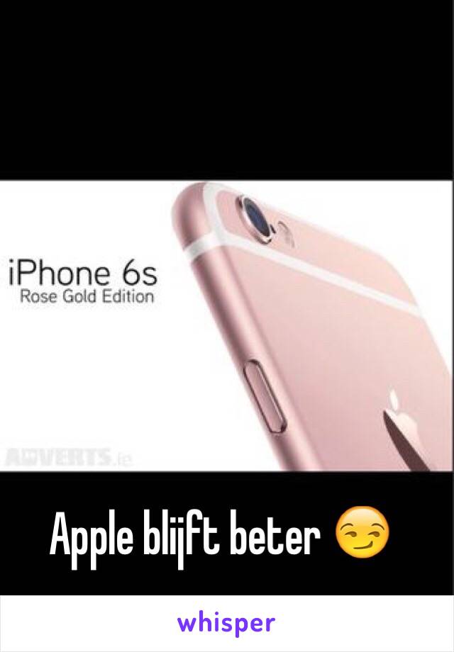 Apple blijft beter 😏