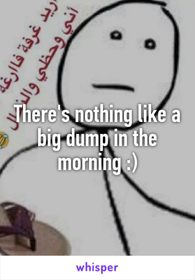 There's nothing like a big dump in the morning :)