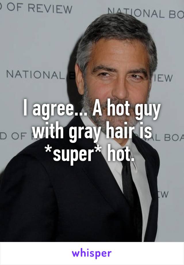 I agree... A hot guy with gray hair is *super* hot. 