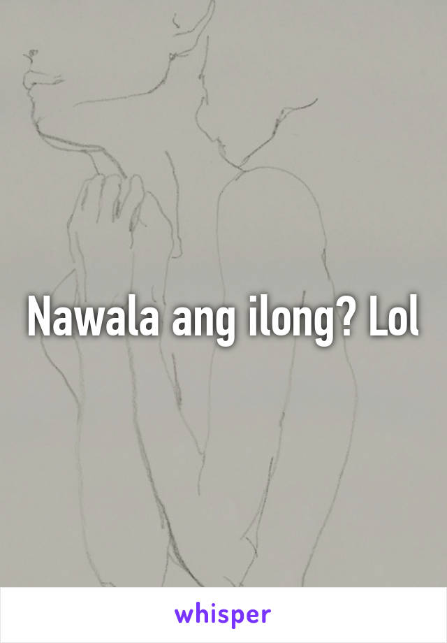 Nawala ang ilong? Lol