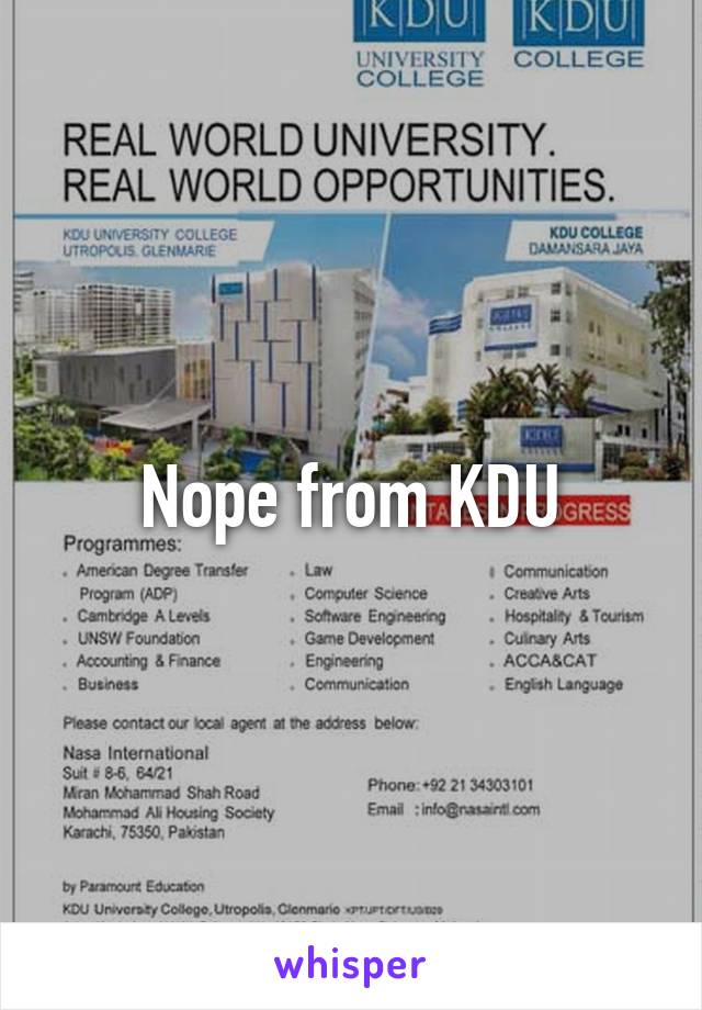 Nope from KDU