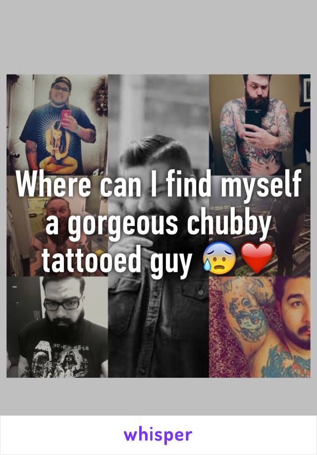 Where can I find myself a gorgeous chubby tattooed guy 😰❤️