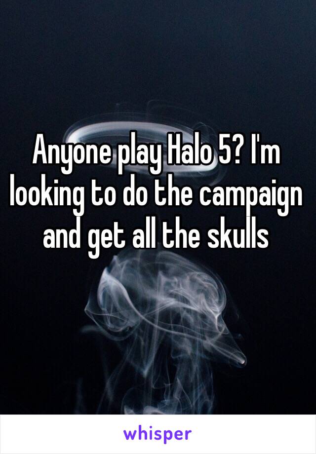 Anyone play Halo 5? I'm looking to do the campaign and get all the skulls