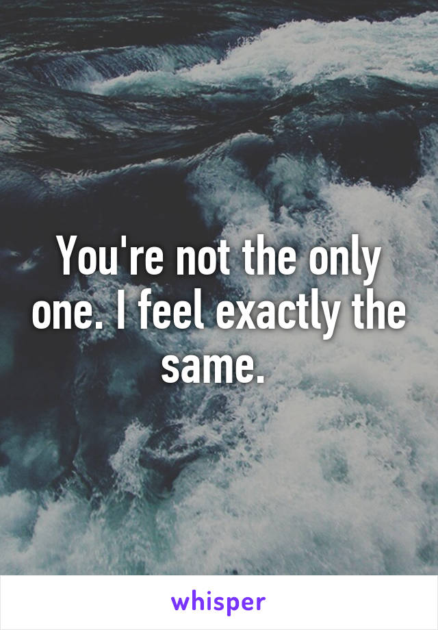 You're not the only one. I feel exactly the same. 