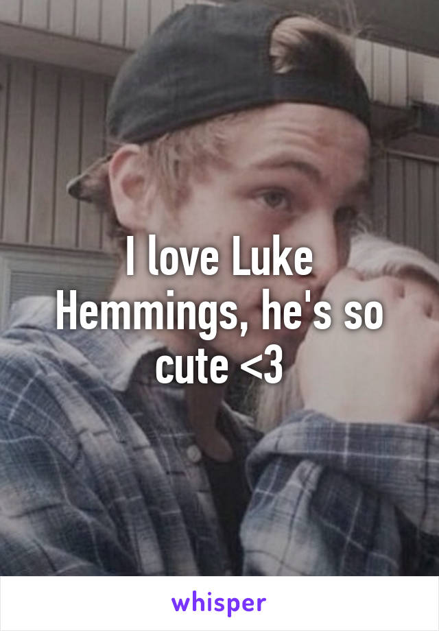 I love Luke Hemmings, he's so cute <3