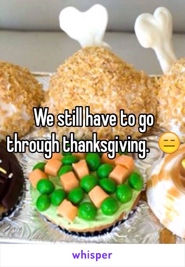 We still have to go through thanksgiving.  😑