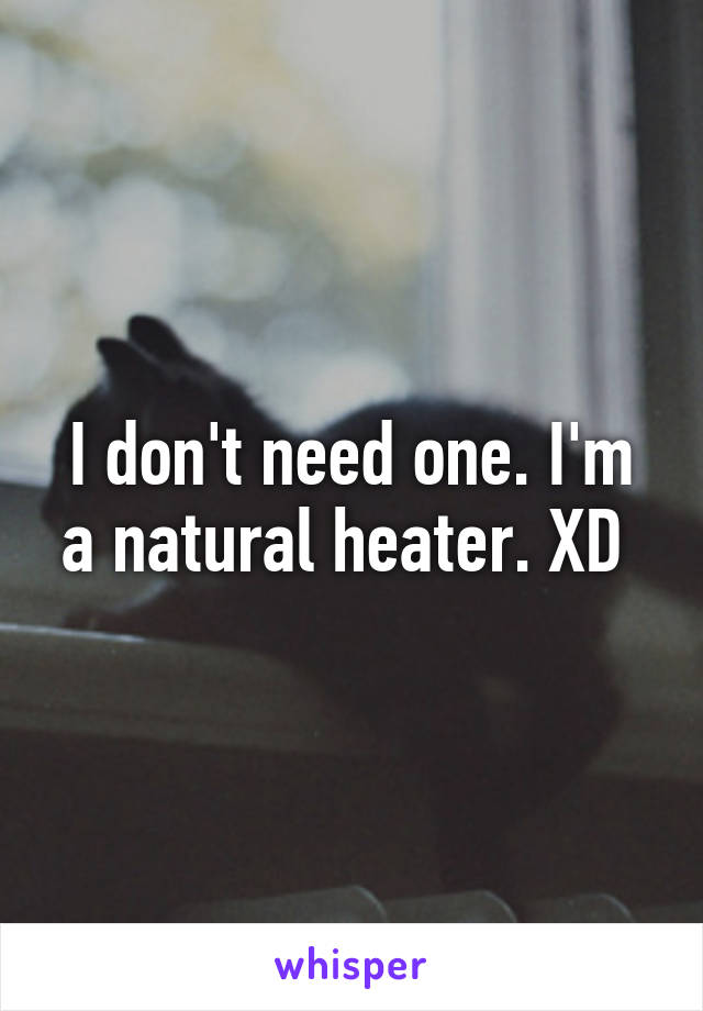 I don't need one. I'm a natural heater. XD 