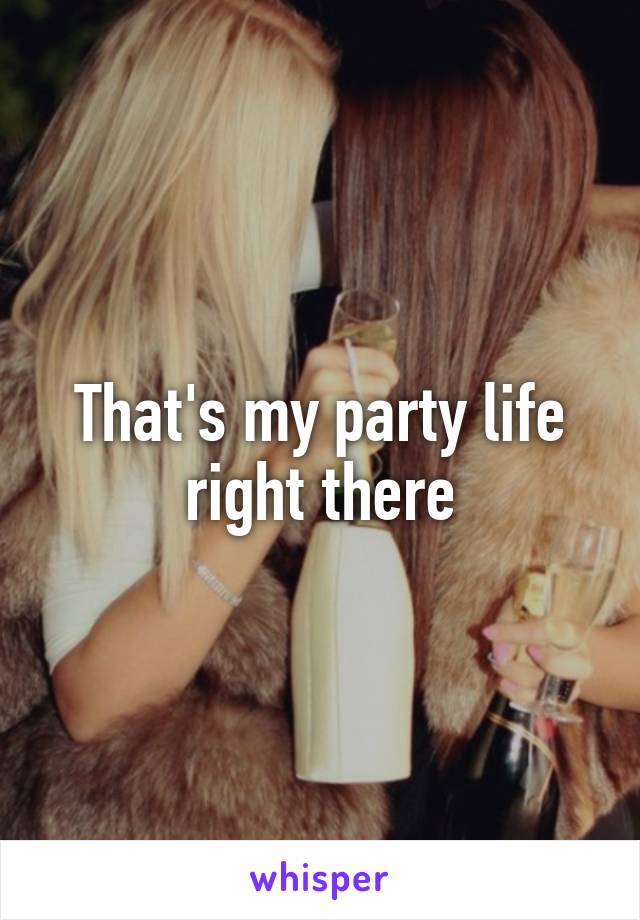 That's my party life right there