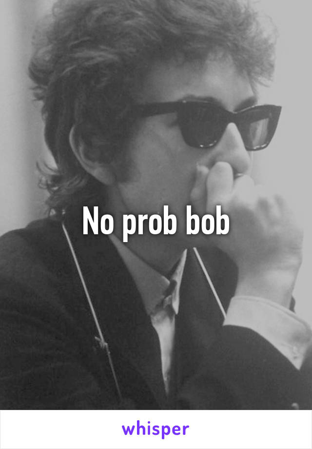 No prob bob