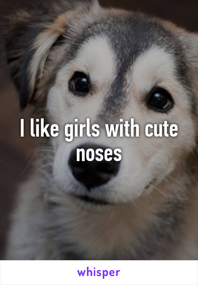 I like girls with cute noses