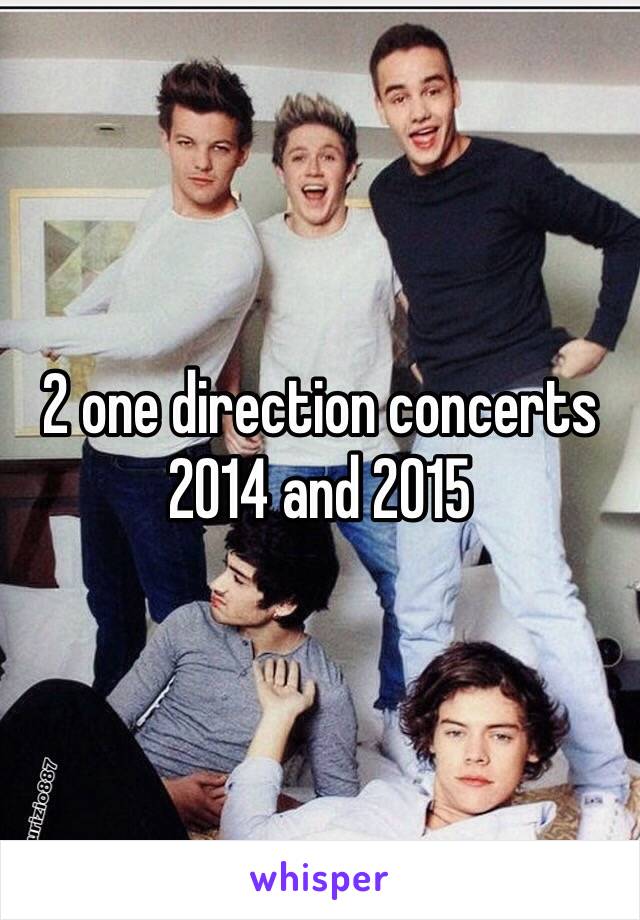 2 one direction concerts 2014 and 2015 