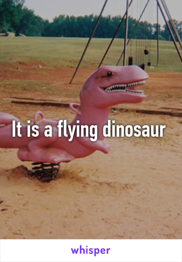 It is a flying dinosaur 