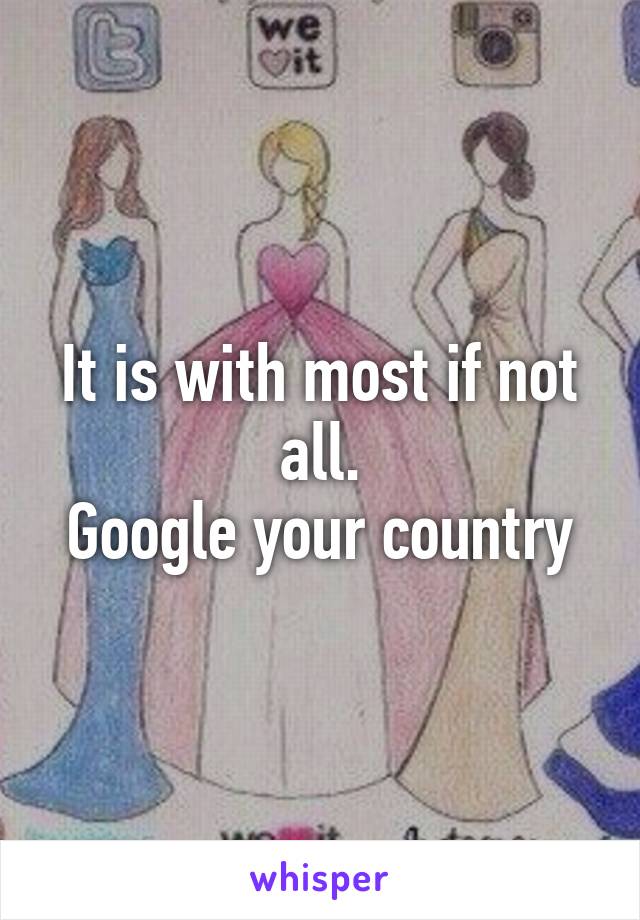 It is with most if not all.
Google your country