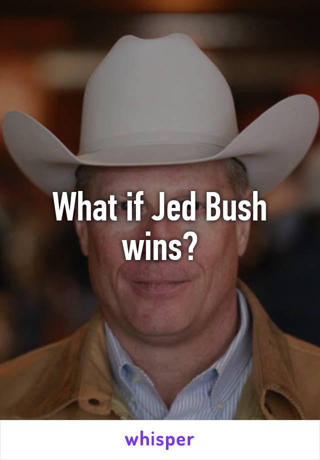 What if Jed Bush wins?