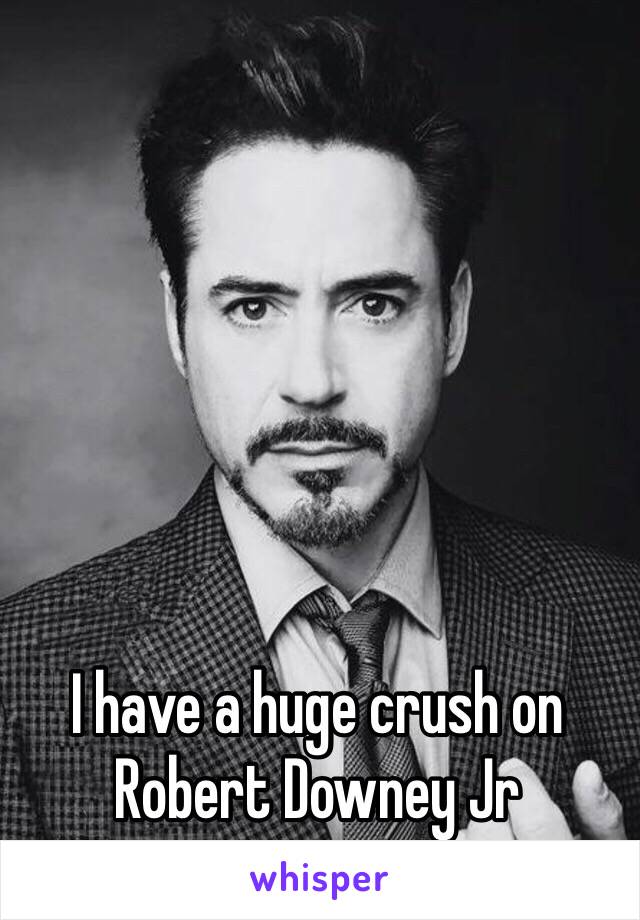 I have a huge crush on 
Robert Downey Jr