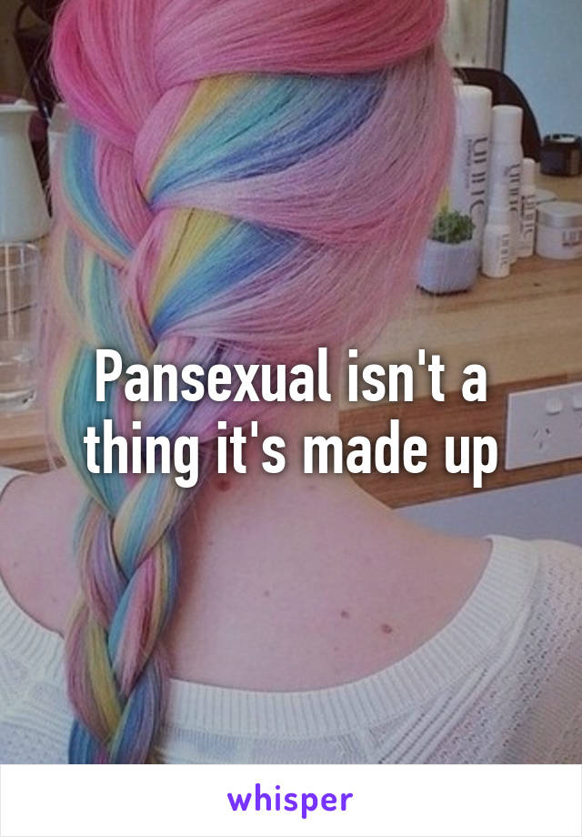 Pansexual isn't a thing it's made up