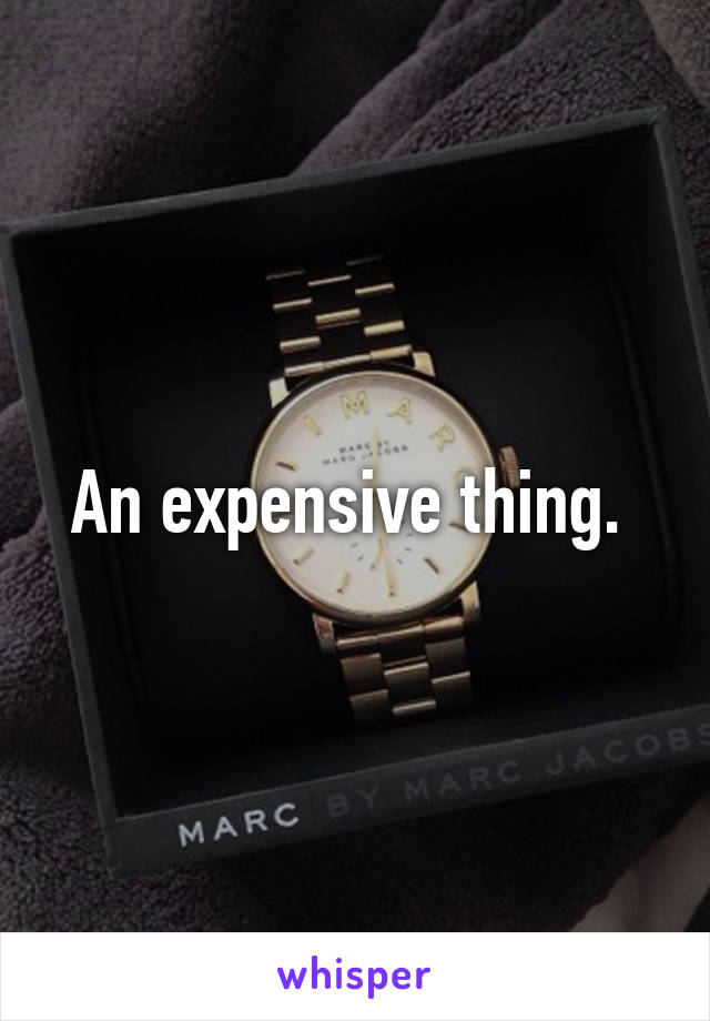 An expensive thing. 