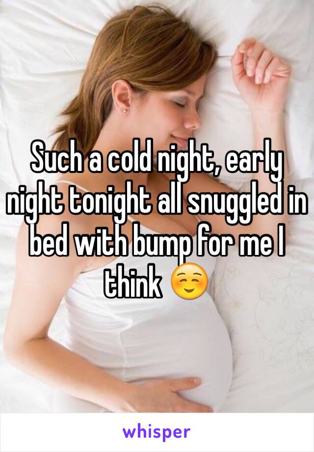 Such a cold night, early night tonight all snuggled in bed with bump for me I think ☺️