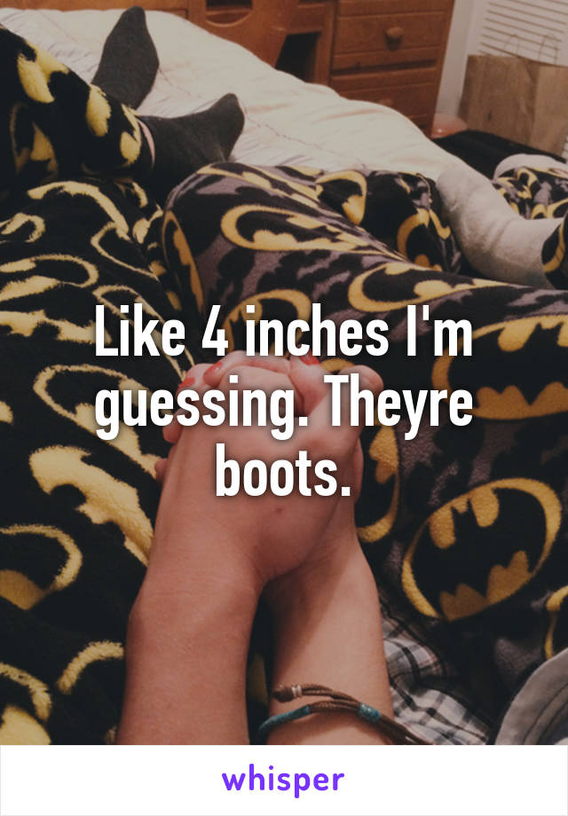 Like 4 inches I'm guessing. Theyre boots.