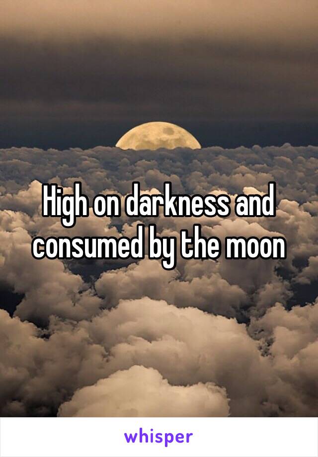 High on darkness and consumed by the moon 