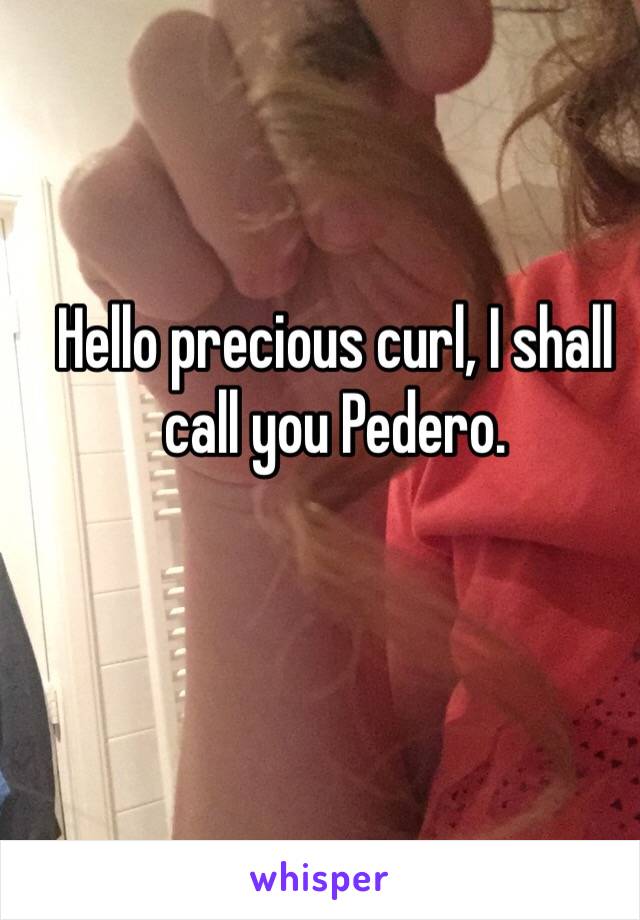 Hello precious curl, I shall call you Pedero.