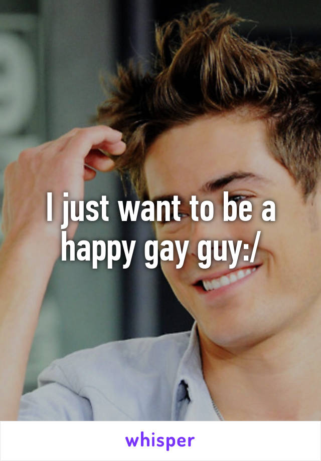 I just want to be a happy gay guy:/