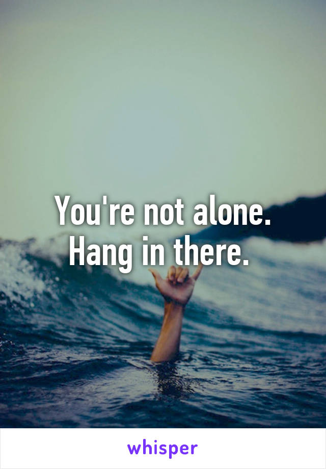 You're not alone. Hang in there. 