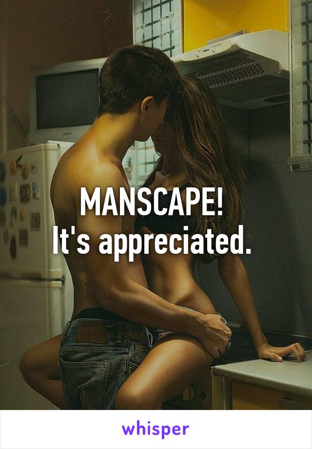 MANSCAPE! 
It's appreciated. 