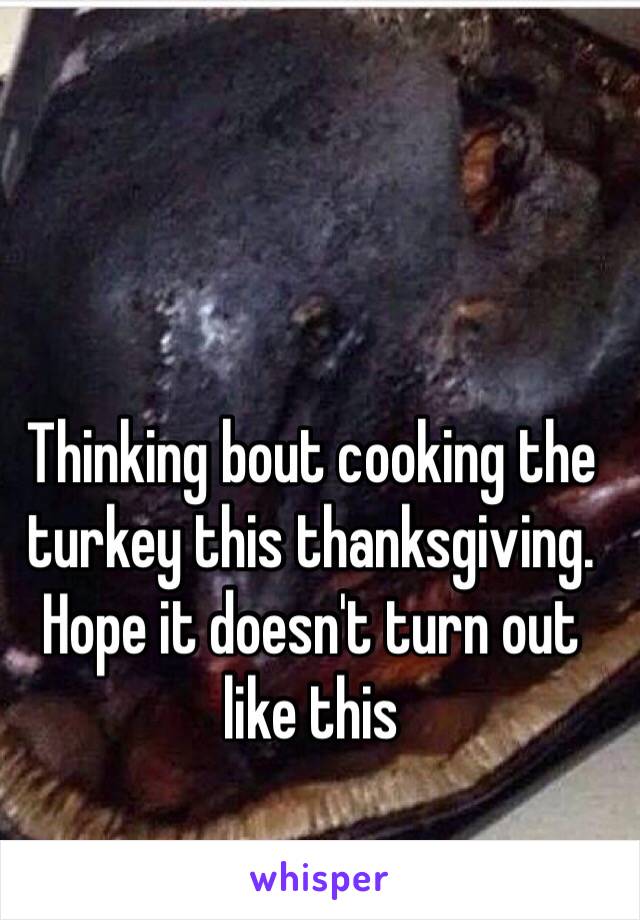 Thinking bout cooking the turkey this thanksgiving. Hope it doesn't turn out like this 