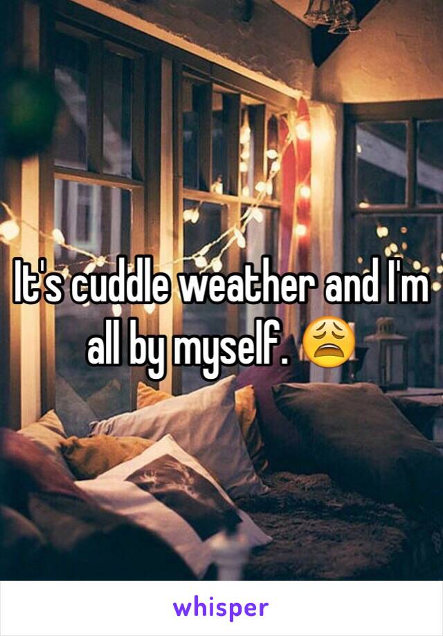 It's cuddle weather and I'm all by myself. 😩