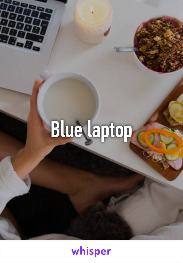 Blue laptop