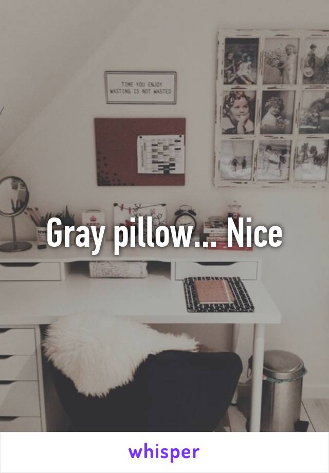 Gray pillow... Nice