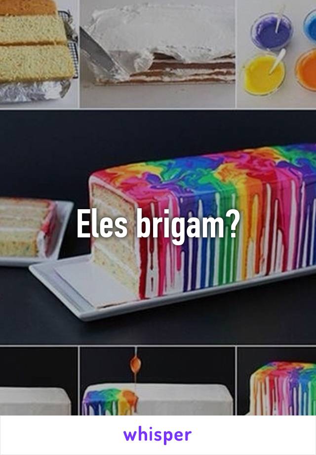 Eles brigam?